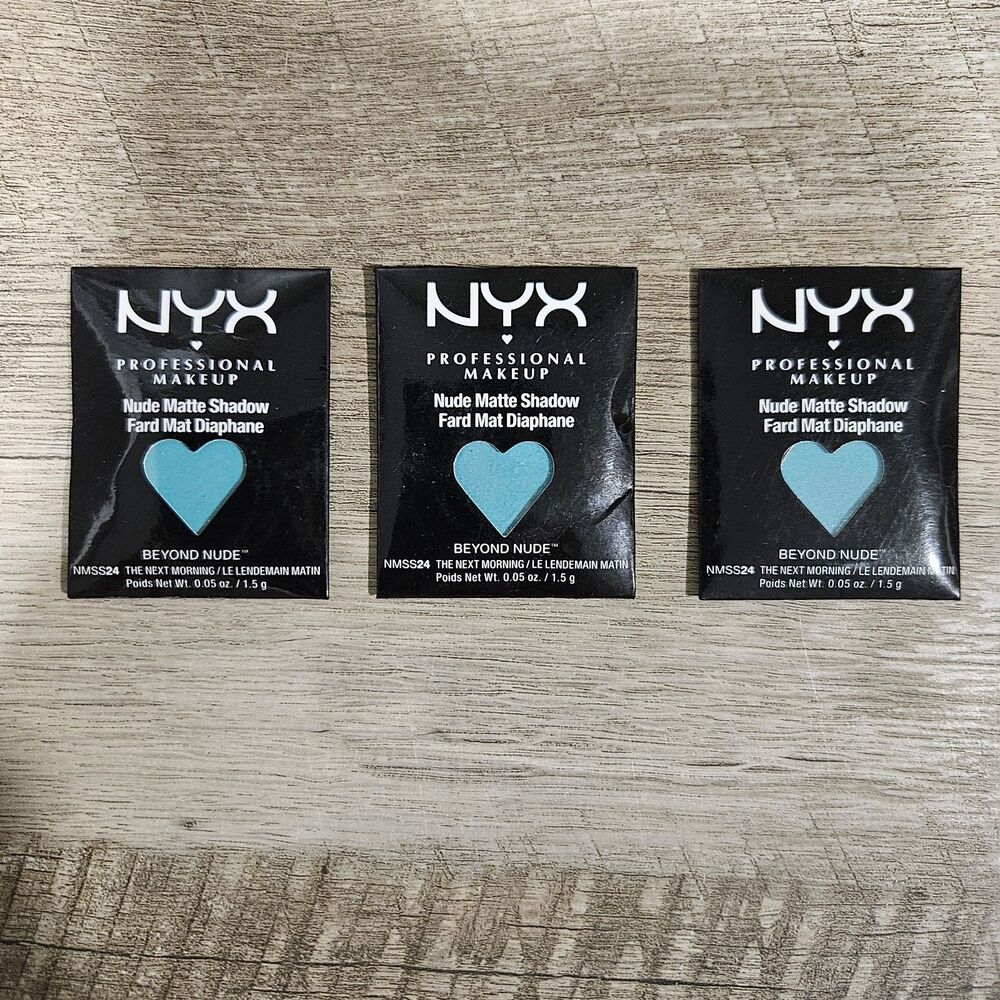 LOT OF 3  NYX Nude Matte Eye Shadow Refill - Sealed NMS24 The Next Morning Blue